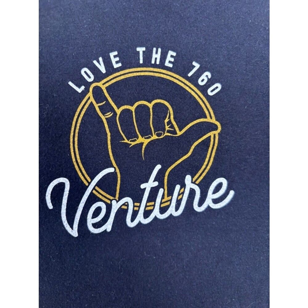 Venture Men's Black T-Shirt L - Classic Crewneck Tee
